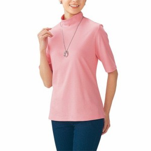 Tシャツ 春夏 日本製 汗染み防止着やせTシャツ（全5色）（大きいサイズ） トップス レディース 婦人服 ミセス シニア サマー シニアファ