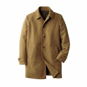 ハーフコート メンズ シニア グレー ブラック キャメル 大人の上品ステンカラーコート（全3色） メンズ アウター 紳士服 シニア コート 