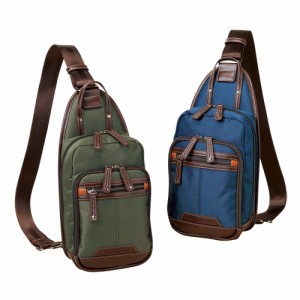 ショルダーバッグ ゴールデンベア ワンショルダーバッグ（全2色） バッグ 鞄 メンズ 紳士 シニア ボディバッグ ネイビー シニアファッシ