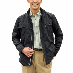 ナイロンジャケット はっ水加工 メンズ シニア 7ポケット仕様軽量はっ水トラベルジャケット（全2色） アウター 撥水 紳士服 男性 カジュ