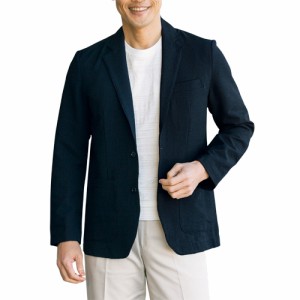 ジャケット 春夏 着心地快適軽量サッカージャケット（全2色） サマージャケット メンズ 紳士服 シニア アウター ネイビー グレー系 軽い 