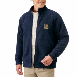 ジャケット 秋冬 ふんわり柔らか暖かフリースジャケット（全2色） ボアジャケット メンズ 紳士服 シニア 男性 ネイビー ベージュ 紺色 軽