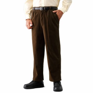 秋冬 コーデュロイ裏フリースパンツ（2色組） 股下65cm 長ズボン メンズ 紳士服 シニア 男性 フリース裏地 あったか シニアファッション 