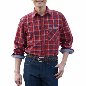 春夏 フィラ 2重ポケットサッカーチェックシャツ（3色組） 長袖 カジュアルシャツ メンズ 紳士服 シニア 男性 シニアファッション 50代 6