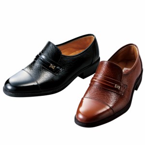 日本製 牛革5E幅広紳士靴（全2色） ビジネスシューズ 革靴 メンズ 紳士服 シニア 男性 ブラック ブラウン 黒 茶色 シニアファッション 50
