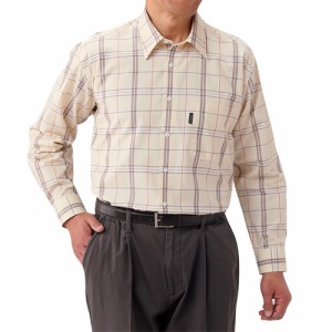 春夏 長袖シャツ 半袖シャツ メンズ タータンチェックシャツ （2色組） 紳士服 シニア 男性 チェック柄 ベージュ ブルー 薄茶色 青 シニ