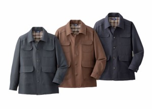 国産 ジャケット メンズ シニア 日本製 紳士 スコッチガード加工 ジャケット 全3色 上着 アウター 紳士服 男性 ネイビー グレー ブラウン