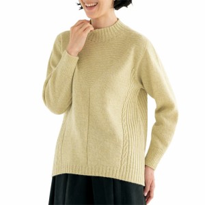日本製 ホールガーメントセーター 全3色 ニット セーター ハイネック レディース 婦人服 ミセス シニア 女性 グリーン グレー ピンク モ