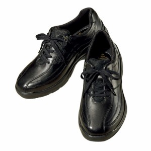 ドクターアッシー 軽量幅広トラベルウォーキングシューズ ブラック レザーシューズ 革靴 メンズ 紳士 シニア 男性 靴 シューズ 黒 軽い 