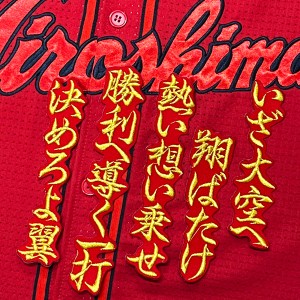 ★送料無料★広島 カープ　會澤翼　応援歌　赤布　刺繍　ワッペン　ユニフォーム