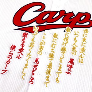 ★送料無料★広島 カープ　僕らのカープ　白布　(2)　応援歌　刺繍　ワッペン　ユニフォーム