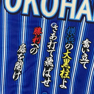 ★送料無料★横浜　DeNA　ベイスターズ　戸柱恭孝　応援歌　黒布　刺繍　ワッペン　ユニフォーム