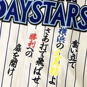 ★送料無料★横浜　DeNA　ベイスターズ　戸柱恭孝　応援歌　白布　刺繍　ワッペン　ユニフォーム