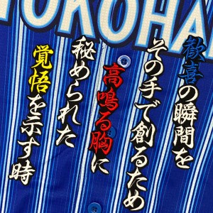 ★送料無料★横浜　DeNA　ベイスターズ　伊藤光　応援歌　黒布　刺繍　ワッペン　ユニフォーム