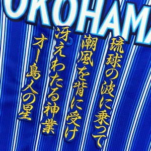 ★送料無料★横浜　DeNA ベイスターズ　神里和穀　応援歌　青　刺繍　ワッペン　ユニフォーム