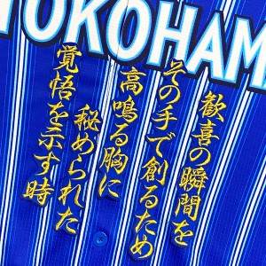 ★送料無料★横浜　DeNA ベイスターズ　伊藤光　応援歌　青　刺繍　ワッペン　ユニフォーム