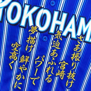 ★送料無料★横浜　DeNA ベイスターズ　宮崎敏郎　応援歌　青　刺繍　ワッペン　ユニフォーム