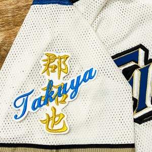 ★送料無料★北海道　日本ハム　ファイターズ　日ハム　郡拓也　ネーム　白布　刺繍　ワッペン　ユニフォーム　