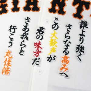 ★送料無料★東京　読売　ジャイアンツ　巨人　丸佳浩　応援歌　白布　刺繍　ワッペン　ユニフォーム