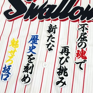 ★送料無料★東京　ヤクルト　スワローズ　坂口智隆　応援歌　白布　刺繍　ワッペン　ユニフォーム