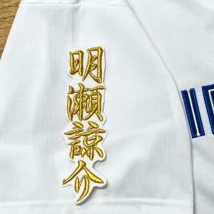 ★送料無料★北海道　日本ハム　ファイターズ　日ハム　明瀬諒介　ネーム　白布　応援　刺繍　ワッペン