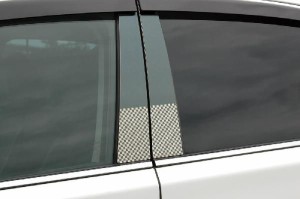 トヨタ　ファサネイトピラー　市松模様風　２００系　クラウン　８Ｐ　ヘアライン　ブルー　カーパーツ
