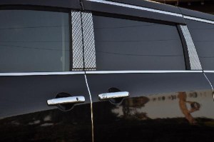 トヨタ　ファサネイトピラー　市松模様風ＳＰ　ＮＨＰ１７０系　シエンタ　１０Ｐ　鏡面ＨＹＰＥＲ　ブラック　カーパーツ