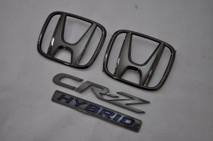 ホンダ　カラー　エンブレム　送料無料　ＺＦ２　ＣＲ−Ｚハイブリッド　ブラック　４点　カーパーツ　純正　メッキ