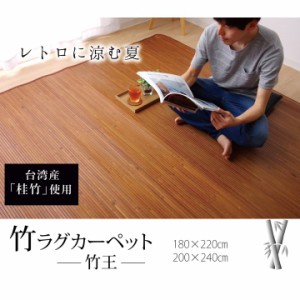 無地 細ひご使用 竹ラグカーペット 『竹王』 約180×220cm