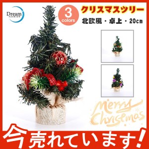 クリスマスツリー 20cm 北欧風 オーナメントセット おしゃれ 卓上 イルミネーション 小さめ 飾り付け かわいい クリスマス スタンド イン