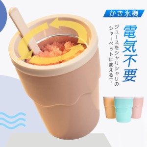 かき氷機 アイスクリームメーカー 電気不要 保冷 フローズン器 シャーベット カップ かき混ぜるだけ 手作り ヨーグルト フルーツ