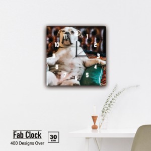 ファブリックパネル 時計 壁掛け時計 アートパネル ペット 犬 わんちゃん 子犬 パグ ブルドッグ ゴールデンレトリバー ゴールデン ボクサ