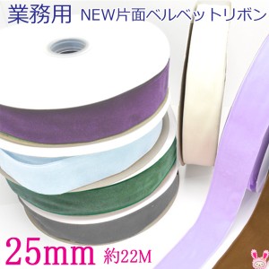 (RSL)　業務用　25mm　片面　ベルベットリボン　22ｍロール巻き【委託倉庫直送品】