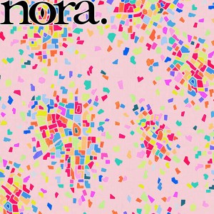 オーバールッキング　Aピンク系　10cm単位　切り売り　SN1022　シーチング生地　nora.　ノラ　(5)　［在庫限り］