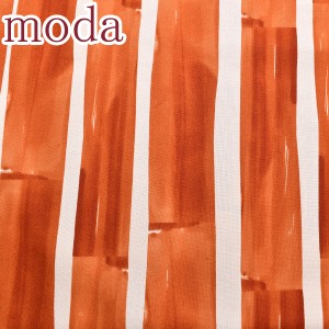 Moda　スケッチブック　グラッフィックボーダー　13オレンジ系　10cm単位　切り売り　モダ　RS4072-13　シーチング生地　(271)　［在庫限