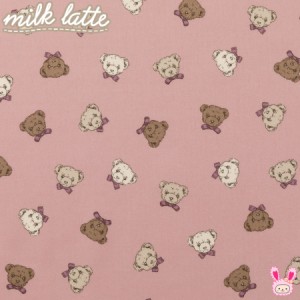 ふわくま　Bニュアンスピンク　10cm単位　切り売り　シーチング生地　MLJS-04B　milk latte　ツクリエ