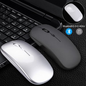 USB充電式　静音　ワイヤレスマウス 無線マウス Bluetooth 軽量 薄型　コンパクト　ブルートゥースマウス　ホワイト　ブラック　シルバー