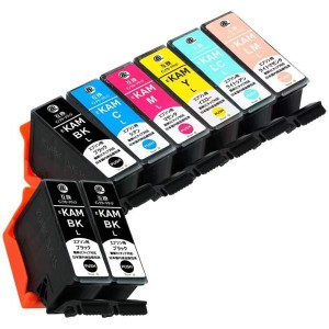KAM-6CL-L エプソン カメ KAM-6CL-L  6色セット+黒2本 合計8本 互換インクカートリッジ 送料無料 EPSON EP-881A EP-881AW EP-881AB EP-88