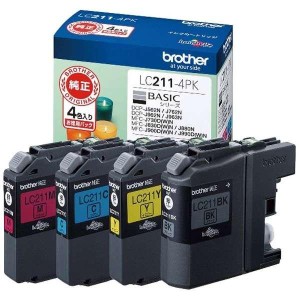 LC211-4PK ブラザー純正インクカートリッジ LC211 ４色セット 新品未開封 ブラザーBrother LC2114PK  ＬＣ２１１‐４ＰＫ