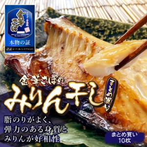 リニューアル 国産 金華さば みりん干し 10枚 着色料 保存料不使用 干物 ひもの  国産 お取り寄せ 金華鯖 サバ グルメ 海鮮  魚 干物 ひ