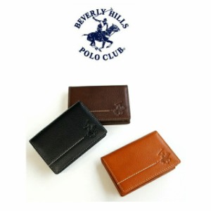 BEVERLY HILLS POLO CLUB(ポロクラブ)バッファロー革 カードケース【61b355】名刺入れ 名刺ケース メンズ 紳士用 レディース  男性  革 