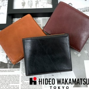 メンズ財布 二つ折り HIDEO WAKAMATSU ヒデオワカマツ リヴォルノ 二つ折り財布 中ラウンド札入れ 85-81220 メンズ 2つ折り財布 折り財布