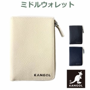 二つ折り財布 メンズ コンパクト KANGOL カンゴール bolton ミドルウォレット 250-10154 ブランド 2つ折り財布 財布 メンズ財布 レザー 