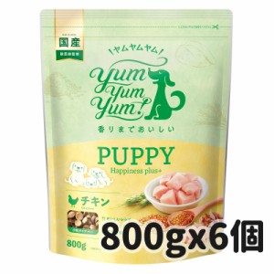 ヤムヤムヤム yum yum yum！パピー Happiness plus＋ 子犬用 800g×6袋  Yum Yum Yum!