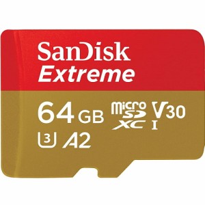 SanDisk Extreme マイクロsdカード microSDカード 64GB microsdカード SanDisk サンディスク UHS-I U3 4K A2 10 R:170MB/s W:80MB/s SDSQ