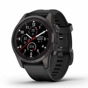 ガーミン(GARMIN) fenix 7S Pro Sapphire Dual Power Ti Carbon Gray / Black ソーラー充電可能 マルチスポーツGPSウォッチ  【日本正規