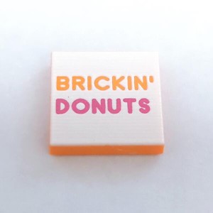 カスタムレゴ カスタムパーツ LEGO フード　ドーナツボックス　タイル　BRICKIN`DONUTS　　食べ物　たべもの　FOOD　ドーナッツ