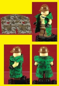 カスタムレゴ カスタムパーツ LEGO 迷彩トレンチコート  カラー　アーバン　SWAT スワット WW2 世界大戦 海外　レゴ　パーツ　フィギュア