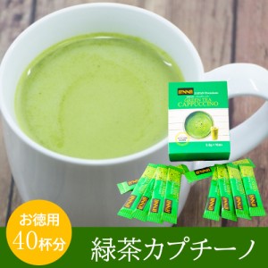 【A'NNA逸品ギフト 緑茶カプチーノ40杯】アイス・ホット可   緑茶ラテ ミルク カプチーノ カテキン グリーンティー お徳用 業務用 大容量