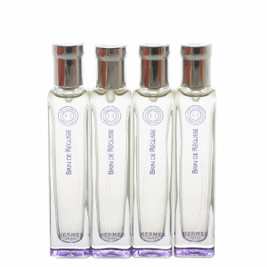 エルメス オードトワレ ブラン ドゥ レグリス BRIN DE REGLISSE 香水 15ml×4セット クリア パープル ガラス レディース HERMES 【中古】